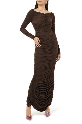 Ruched Long Dress